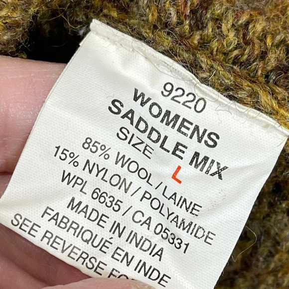 Woolrich Women’s Wool Blend Crewneck Sweater Size Large Saddle Mix Brown - Picture 5 of 6